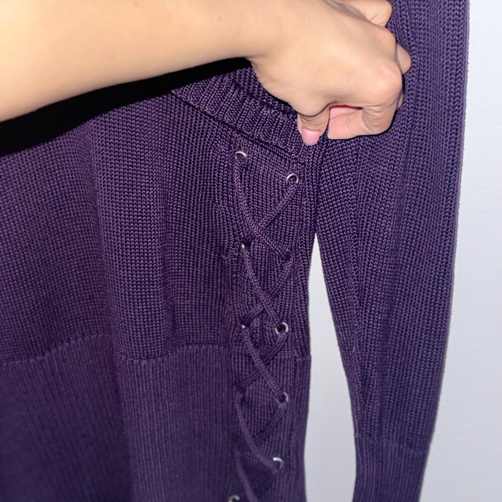 Venus Purple Sweater Tunic - Picture 5 of 7